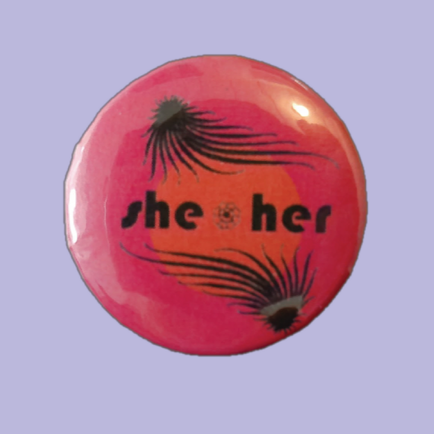 Sunset Pronoun Pin 1.25"