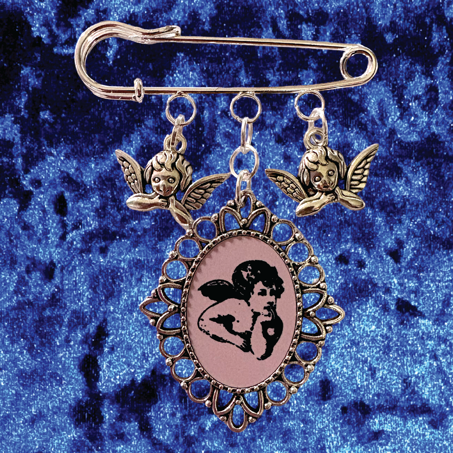 Cherub Charm Pin