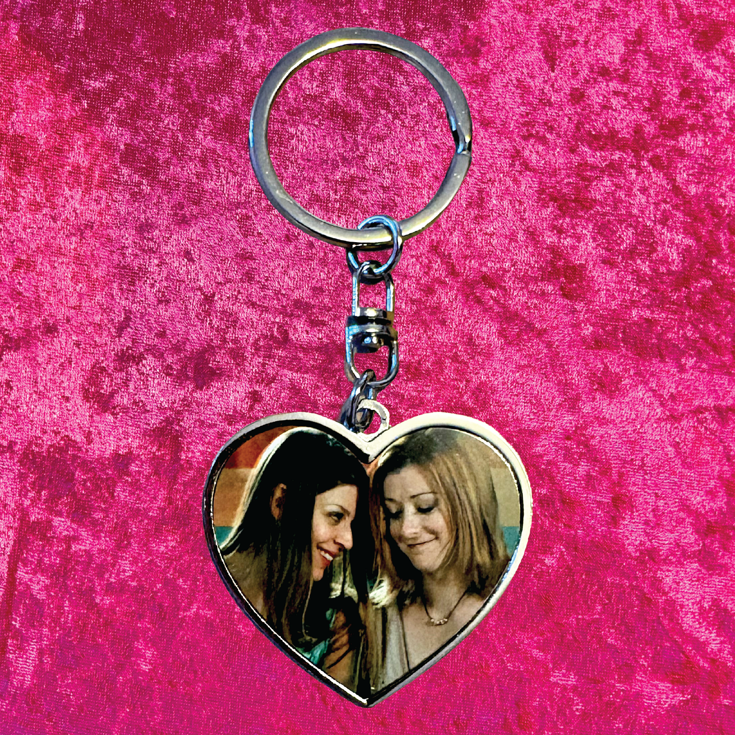 Willow & Tara Double Sided Heart Keychain