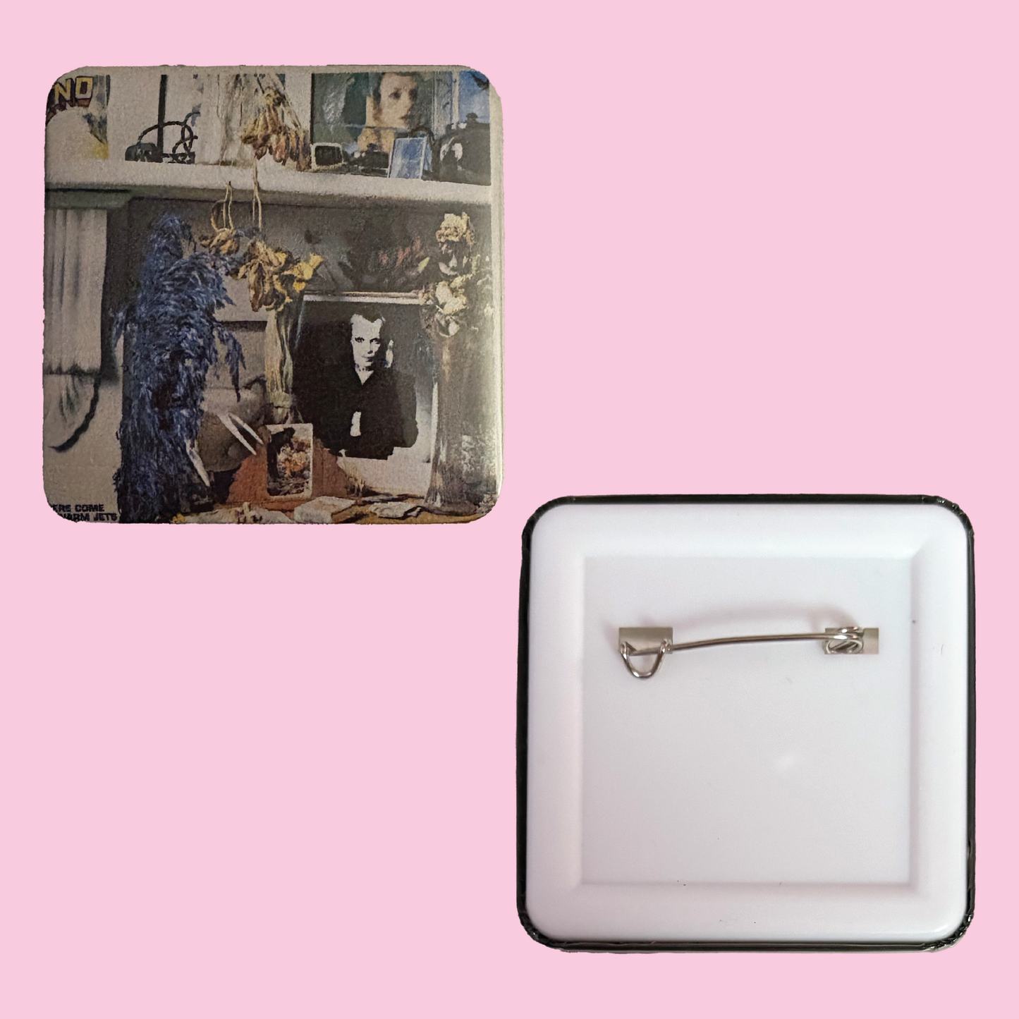 Brian Eno Here Come the Warm Jets Album Pinback Button