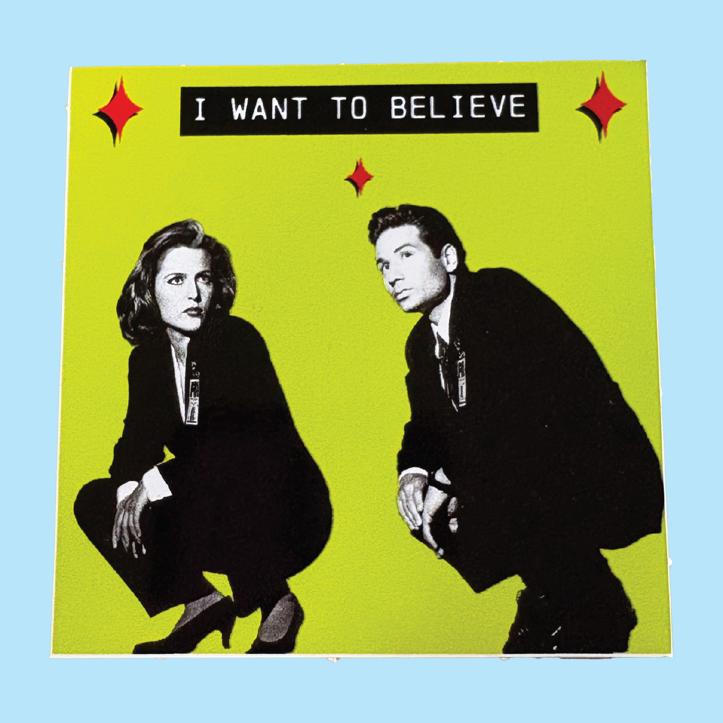 Scully & Mulder I Want to Believe Sticker