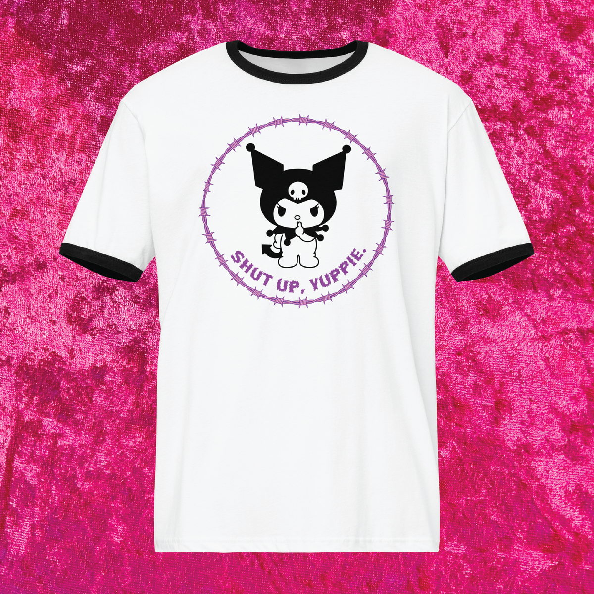 Shut Up Yuppie Ringer Tee