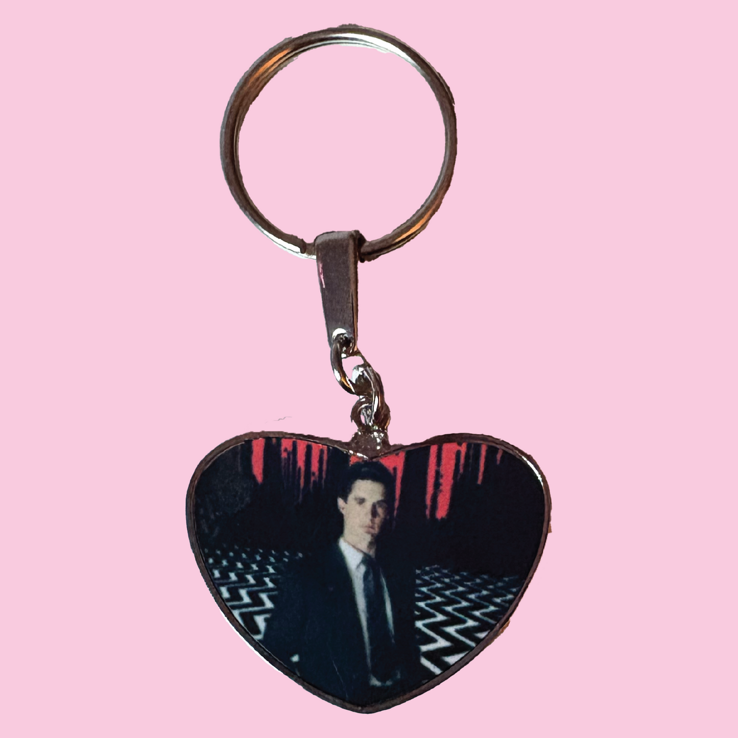 Dale Cooper Twin Peaks Heart Keychain