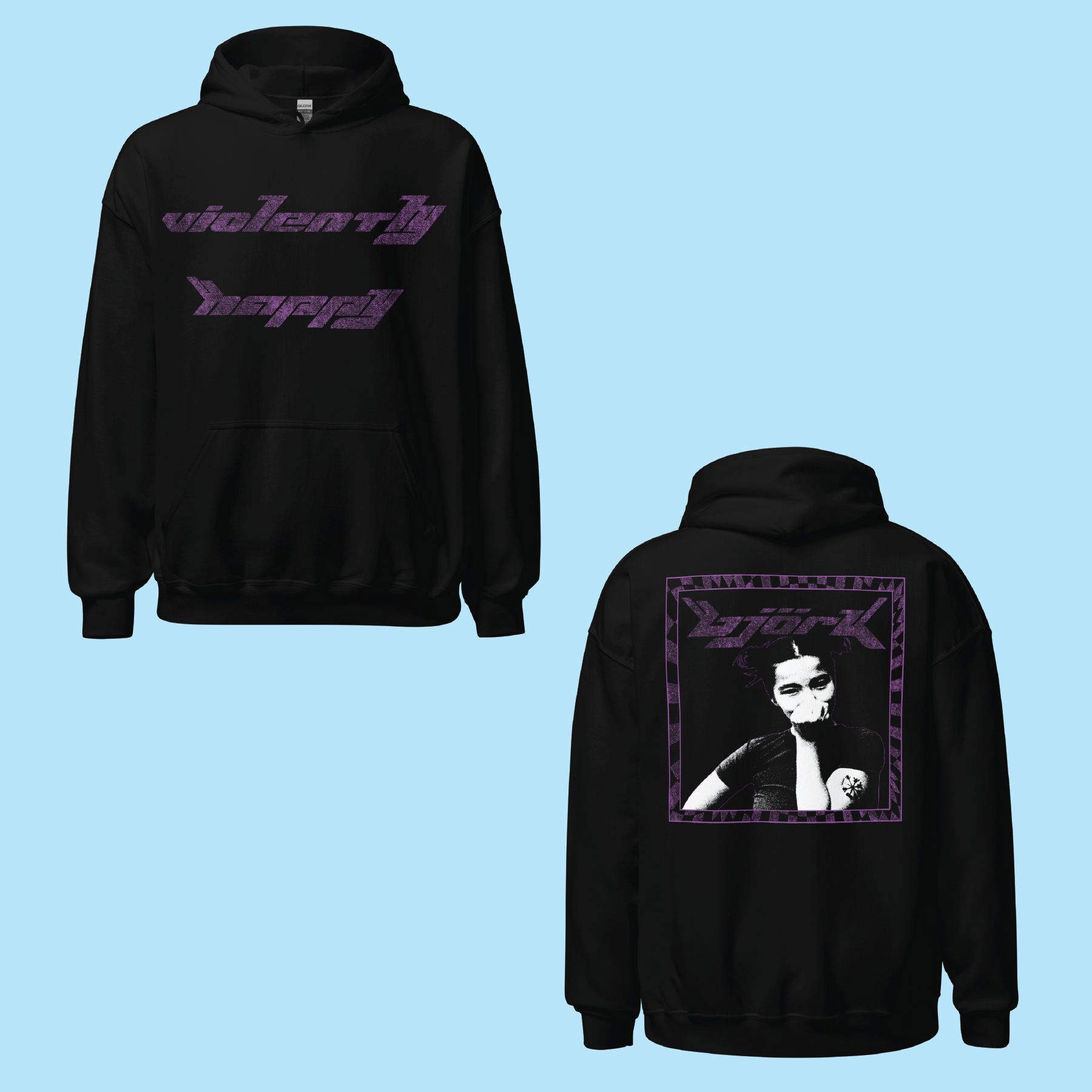 Bjork Violently Happy Pullover Hoodie – Ruby II