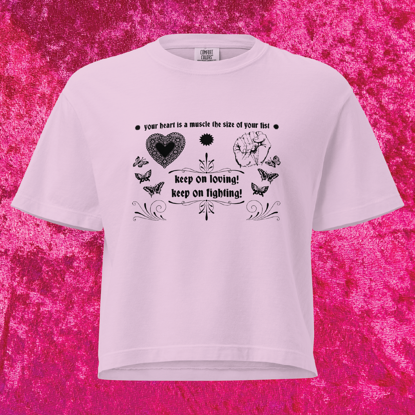 Heart is a Muscle Boxy Cropped Tee