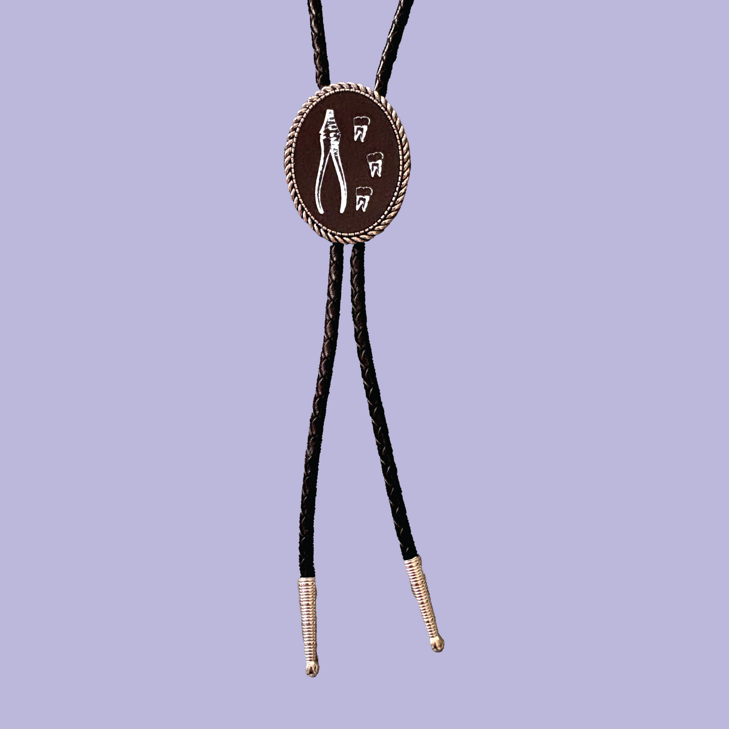 Pulling Teeth Leather Bolo Tie
