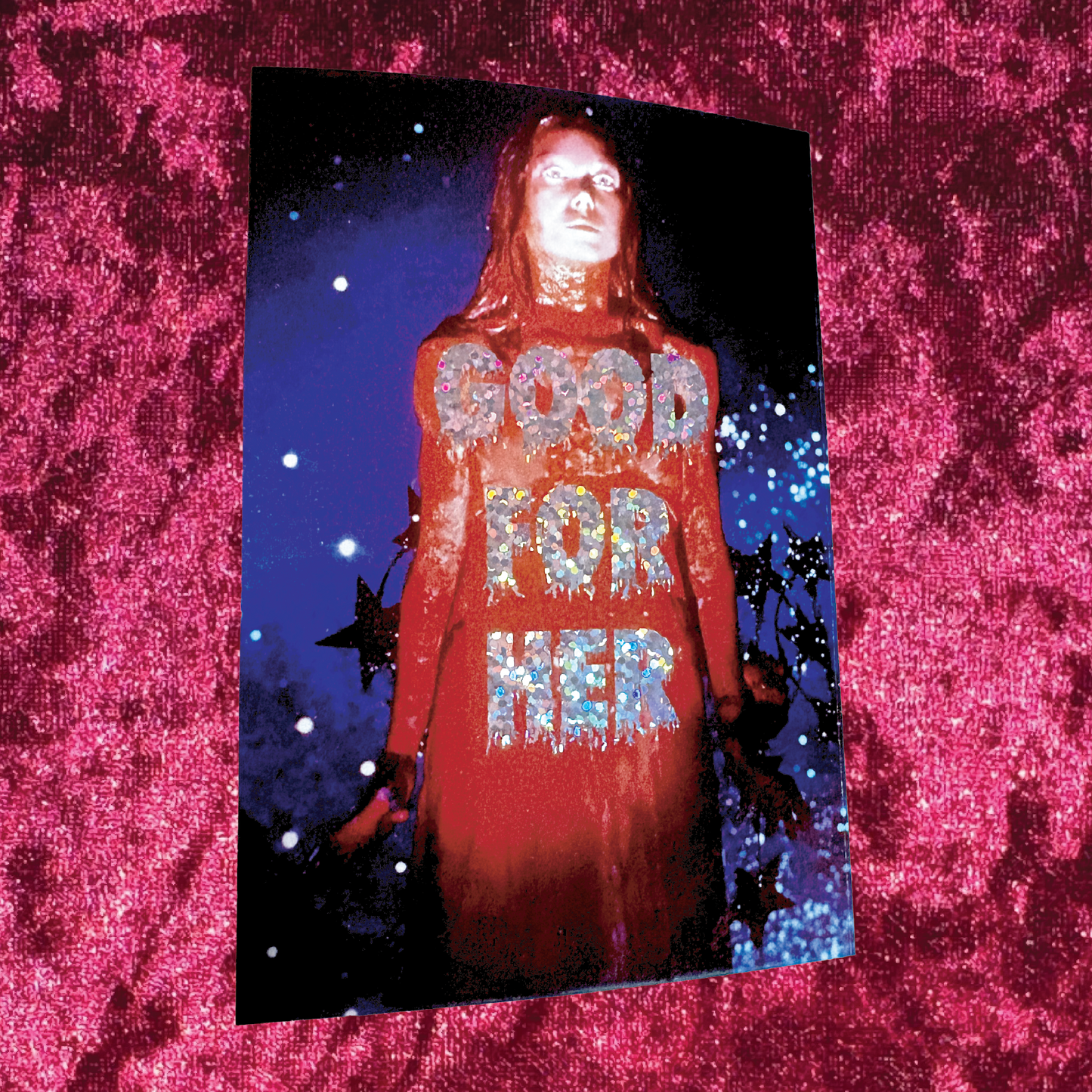 Carrie Good For Her Glitter Bumper Sticker