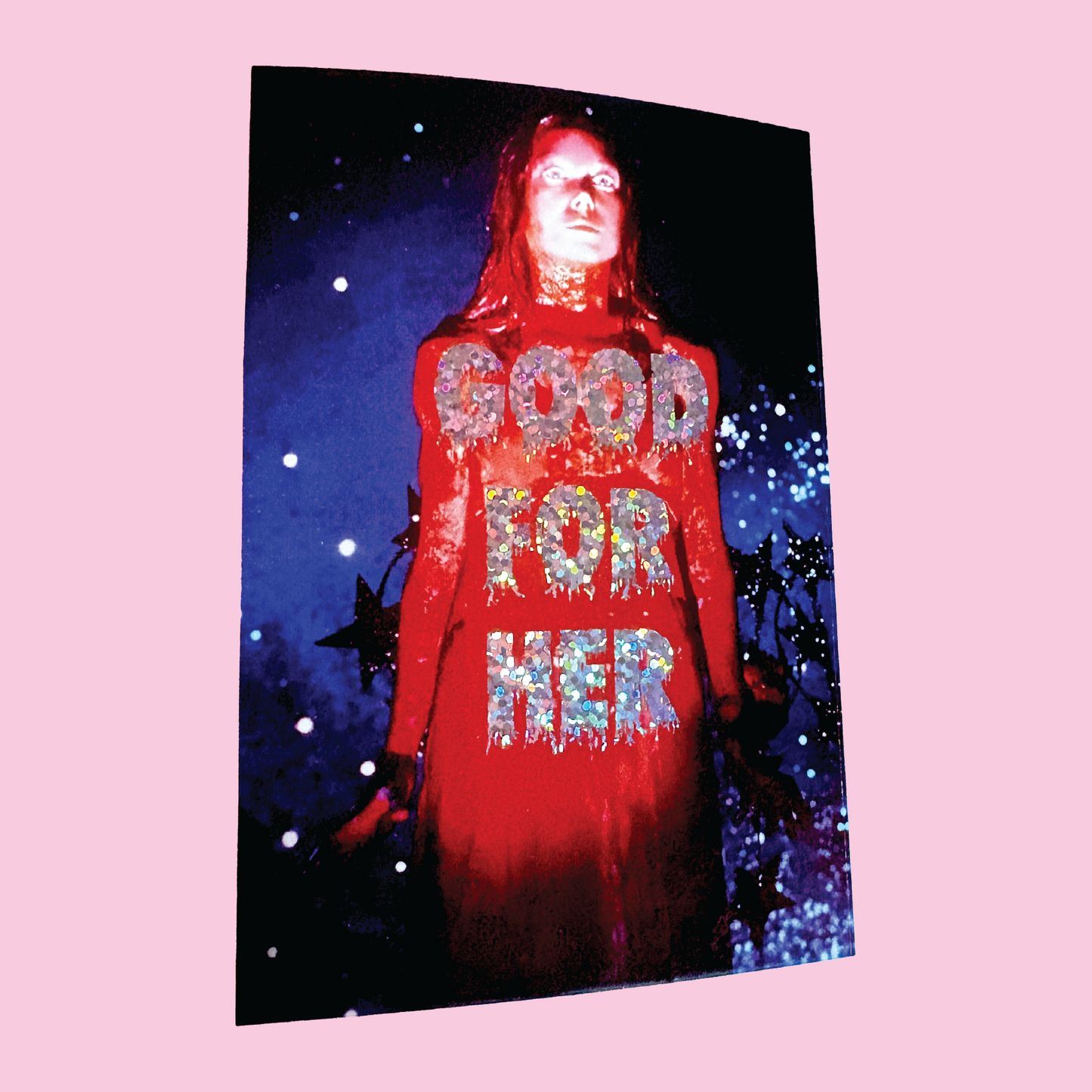 Carrie Good For Her Glitter Bumper Sticker