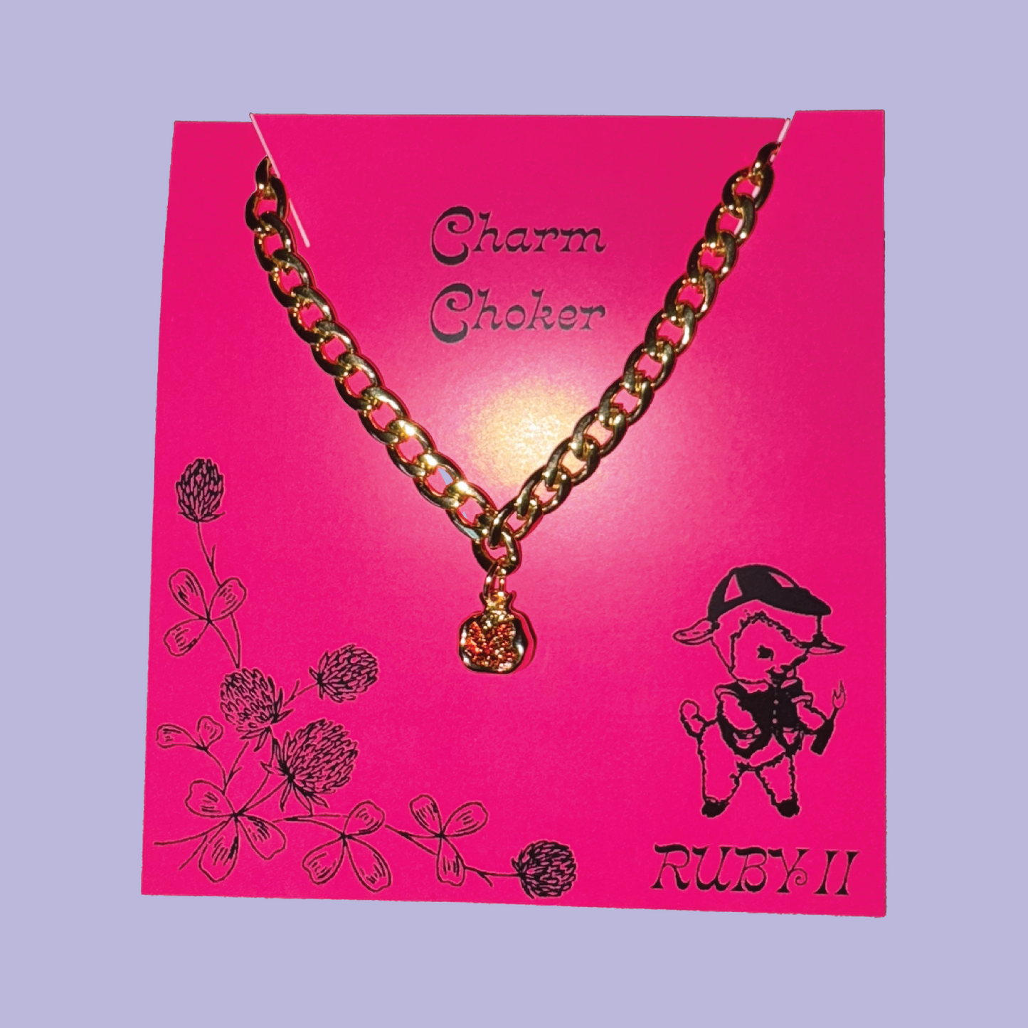 Gold Pomegranate Charm Choker