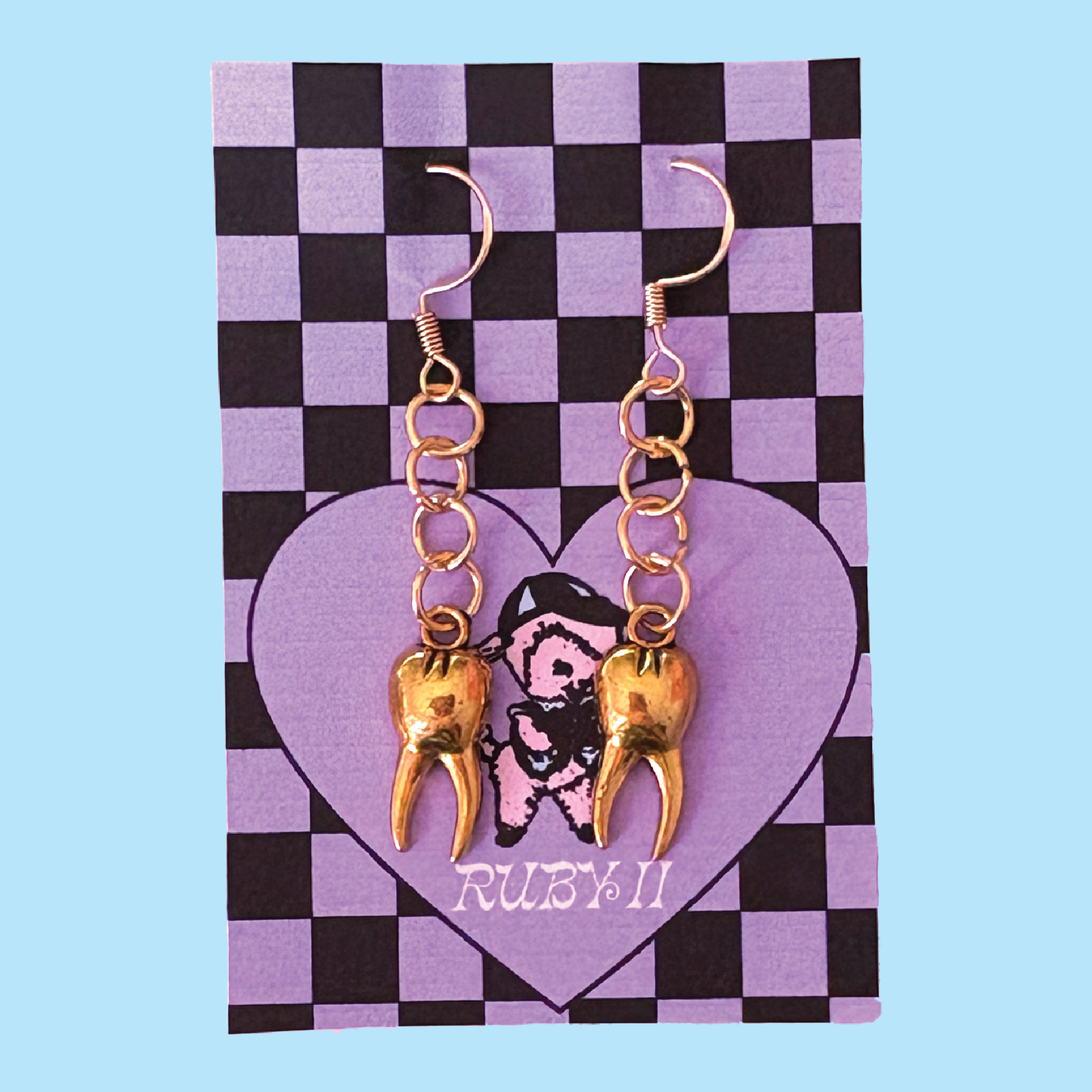 Gold Teeth Earrings
