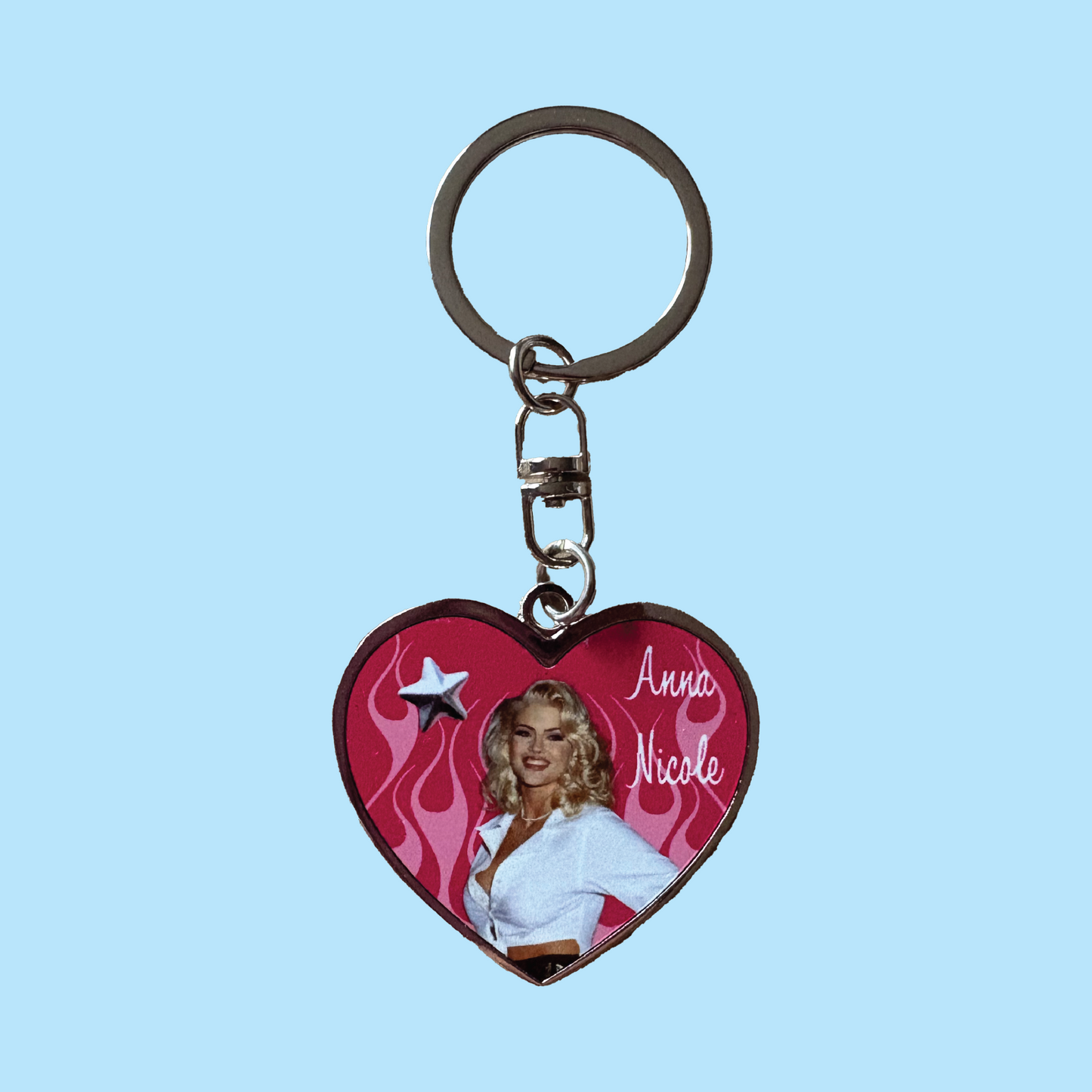 Anna Nicole Smith Heart Keychain Double Sided
