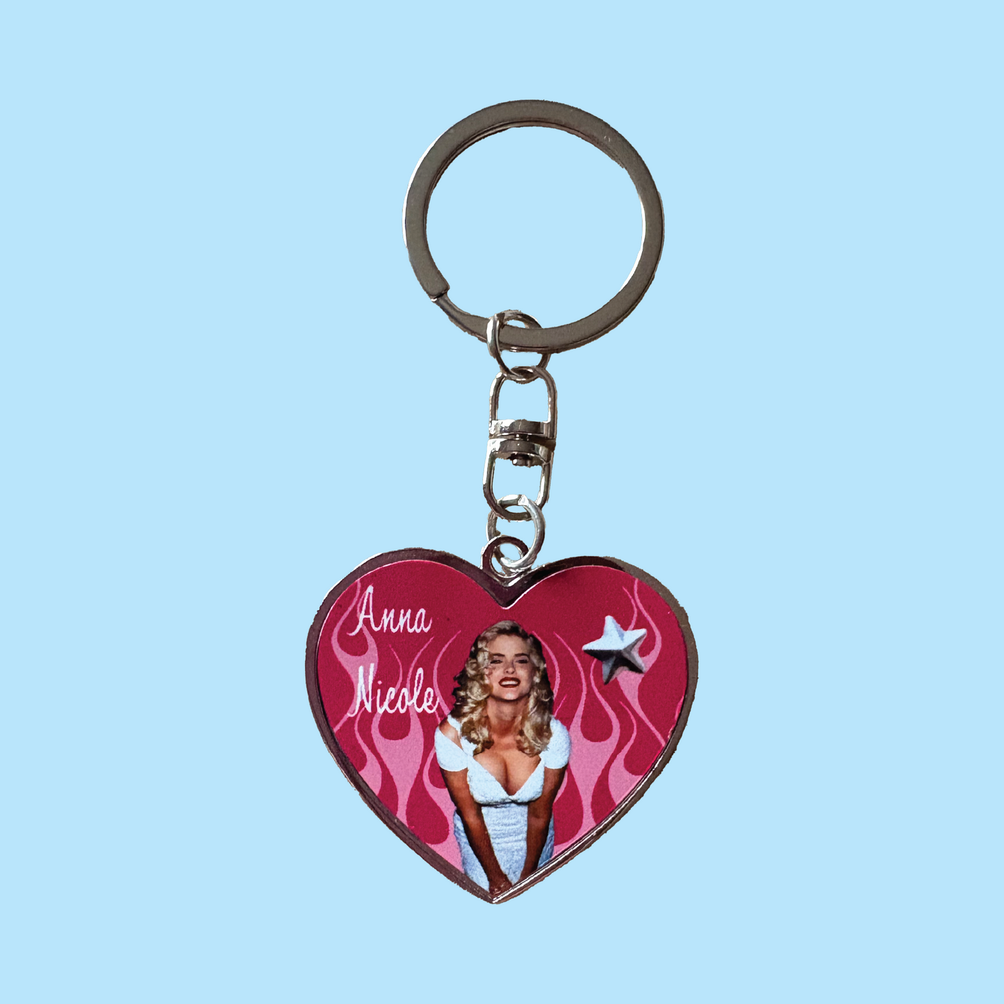 Anna Nicole Smith Heart Keychain Double Sided