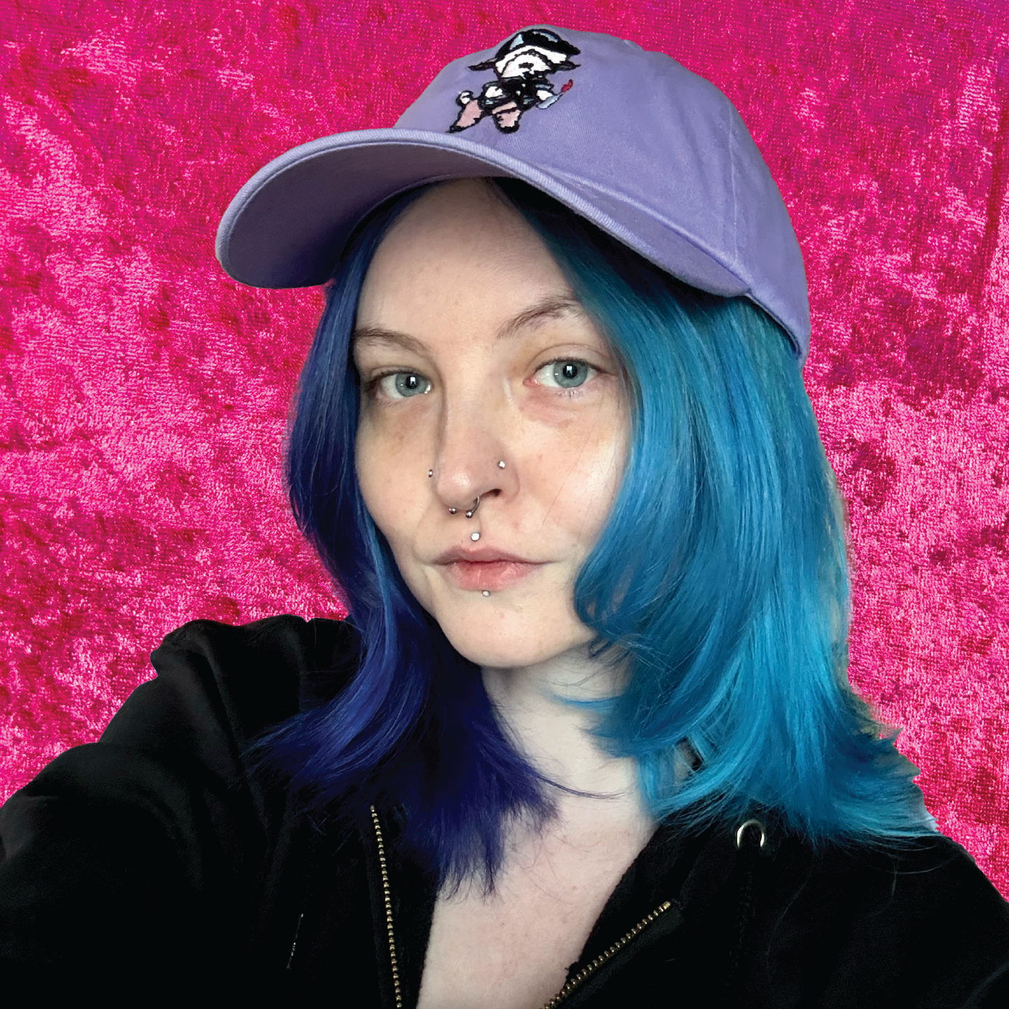 Lil Lamb Embroidered Lavender Hat