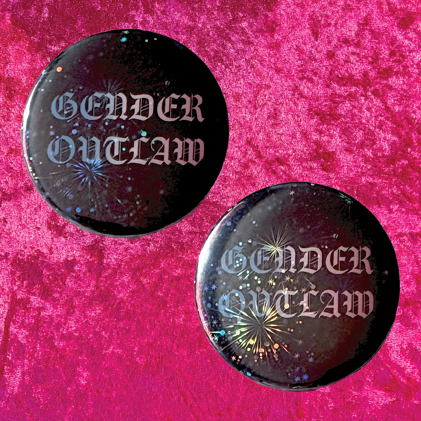 Gender Outlaw 2.25" Pinback Button - Contribute to Prairieland Political Prisoners Commissary