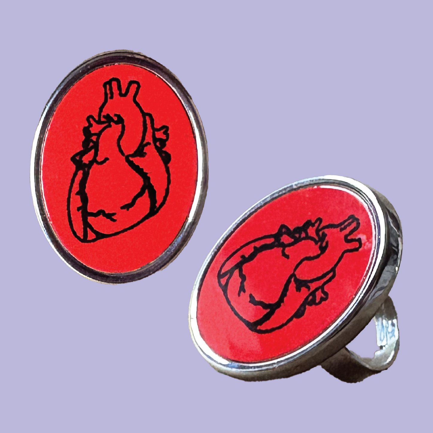 Anatomical Heart Statement Ring
