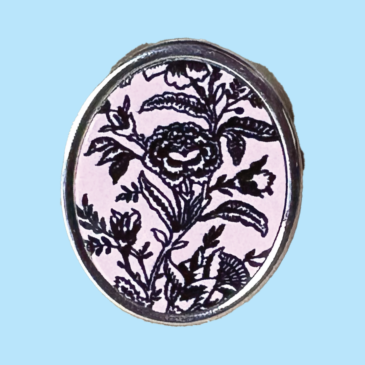 Pink Floral Statement Ring