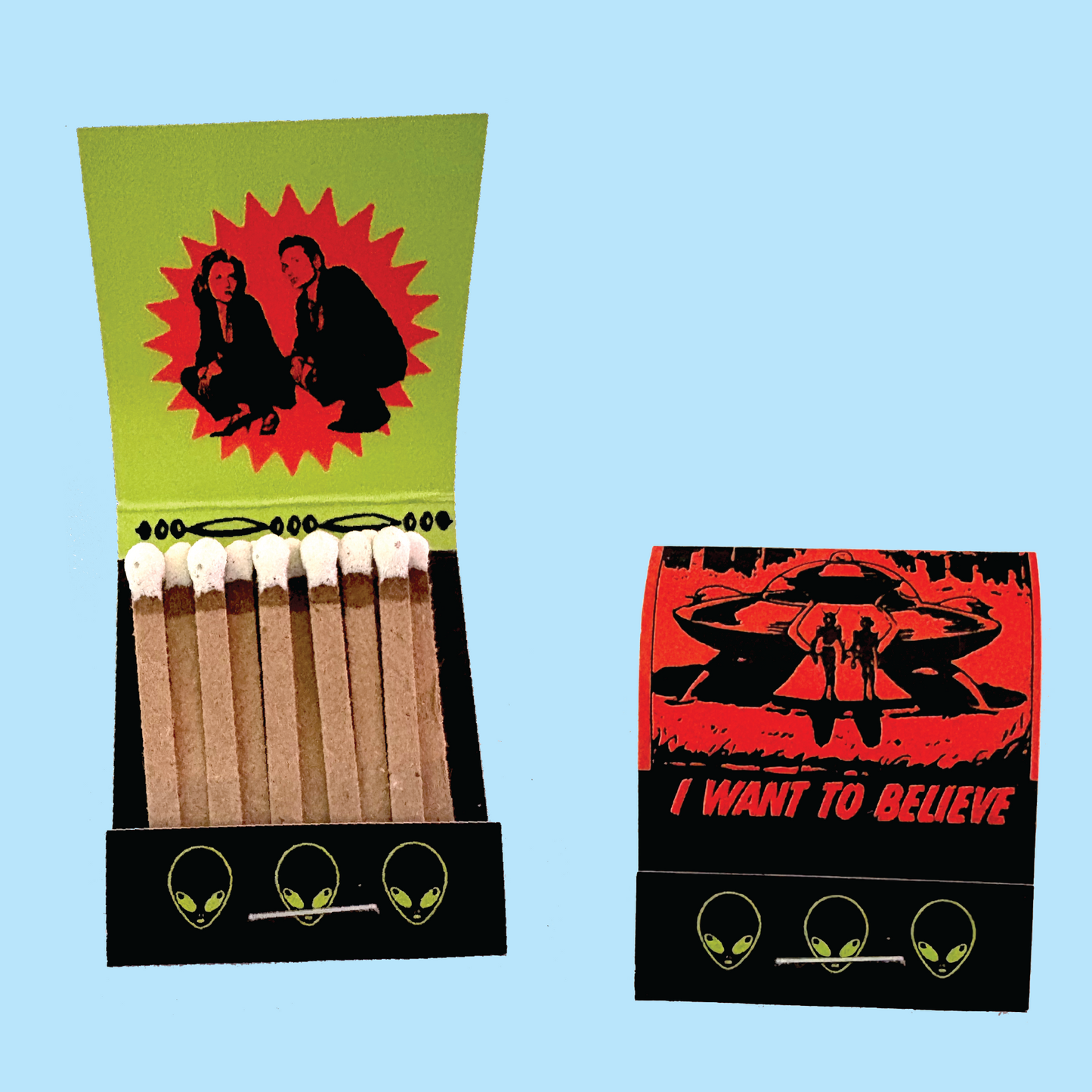 Rolling Paper & Matchbook Set - The X-Files / Mulder & Scully