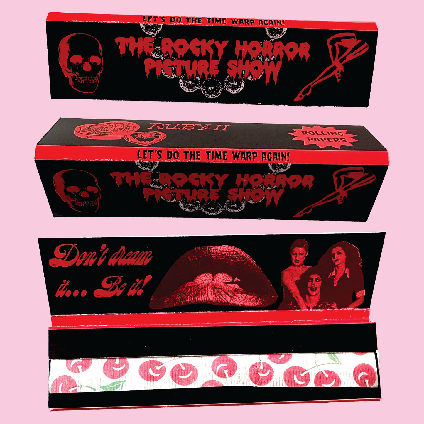 Rocky Horror Picture Show King Size Rolling Papers - Cherry Flavored or Black