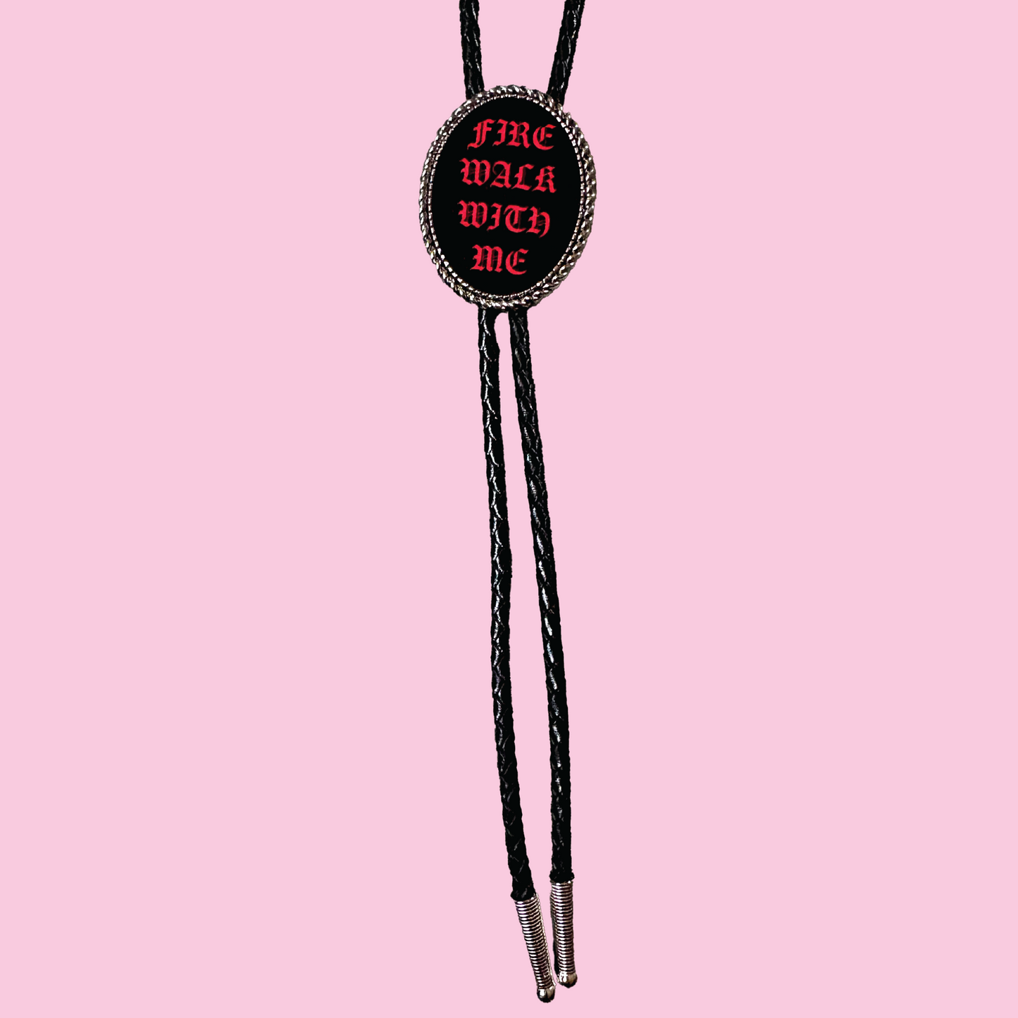 Fire Walk With Me Leather Bolo Tie