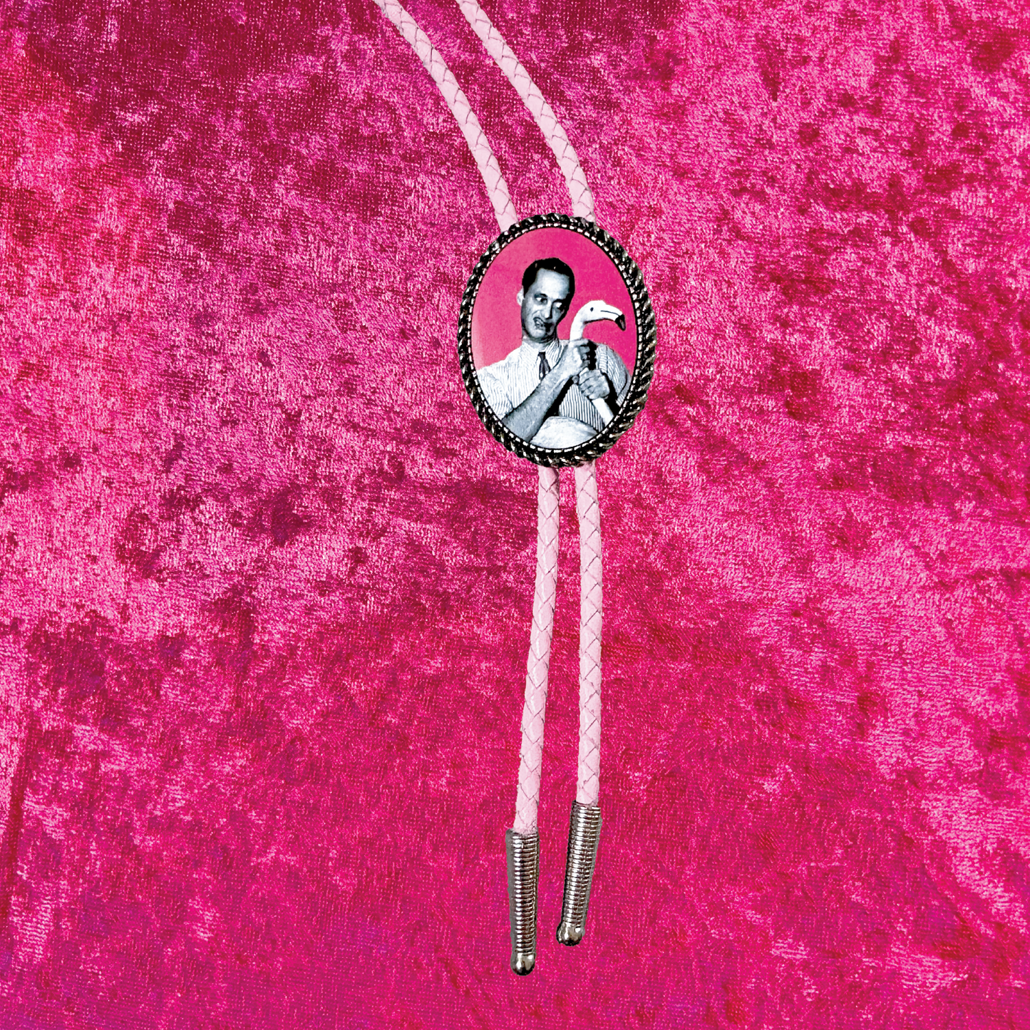 John Waters Pink Faux Leather Bolo Tie