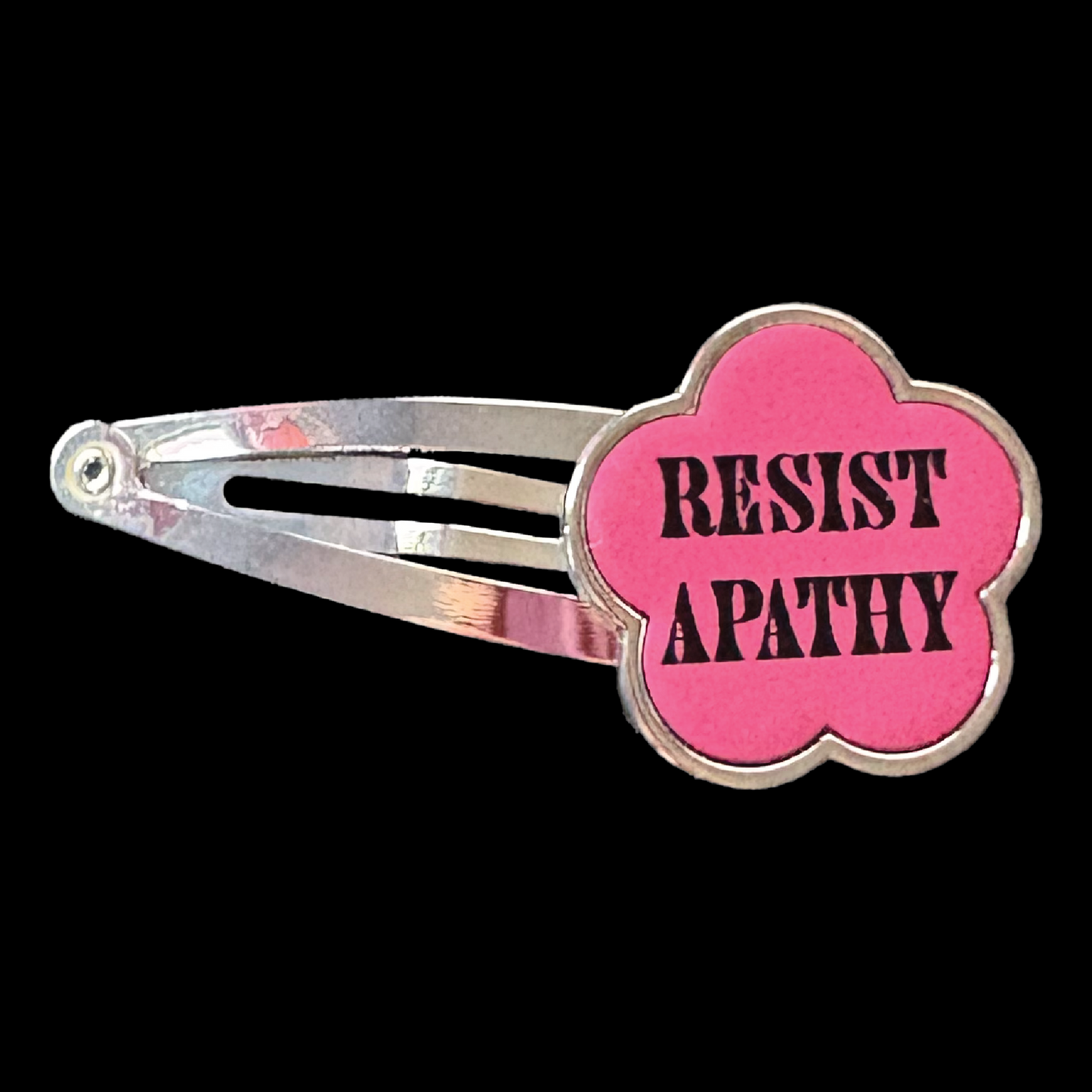 Resist Apathy Flower Hair Clips