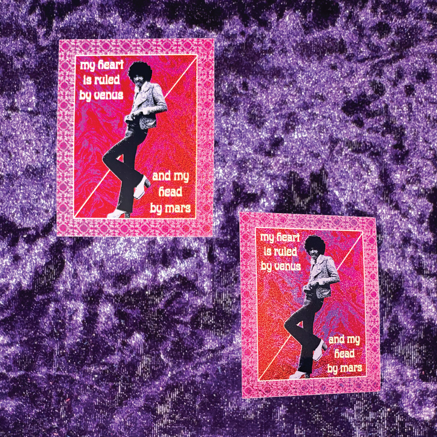 Phil Lynott Thin Lizzy Pixie Glitter Sticker