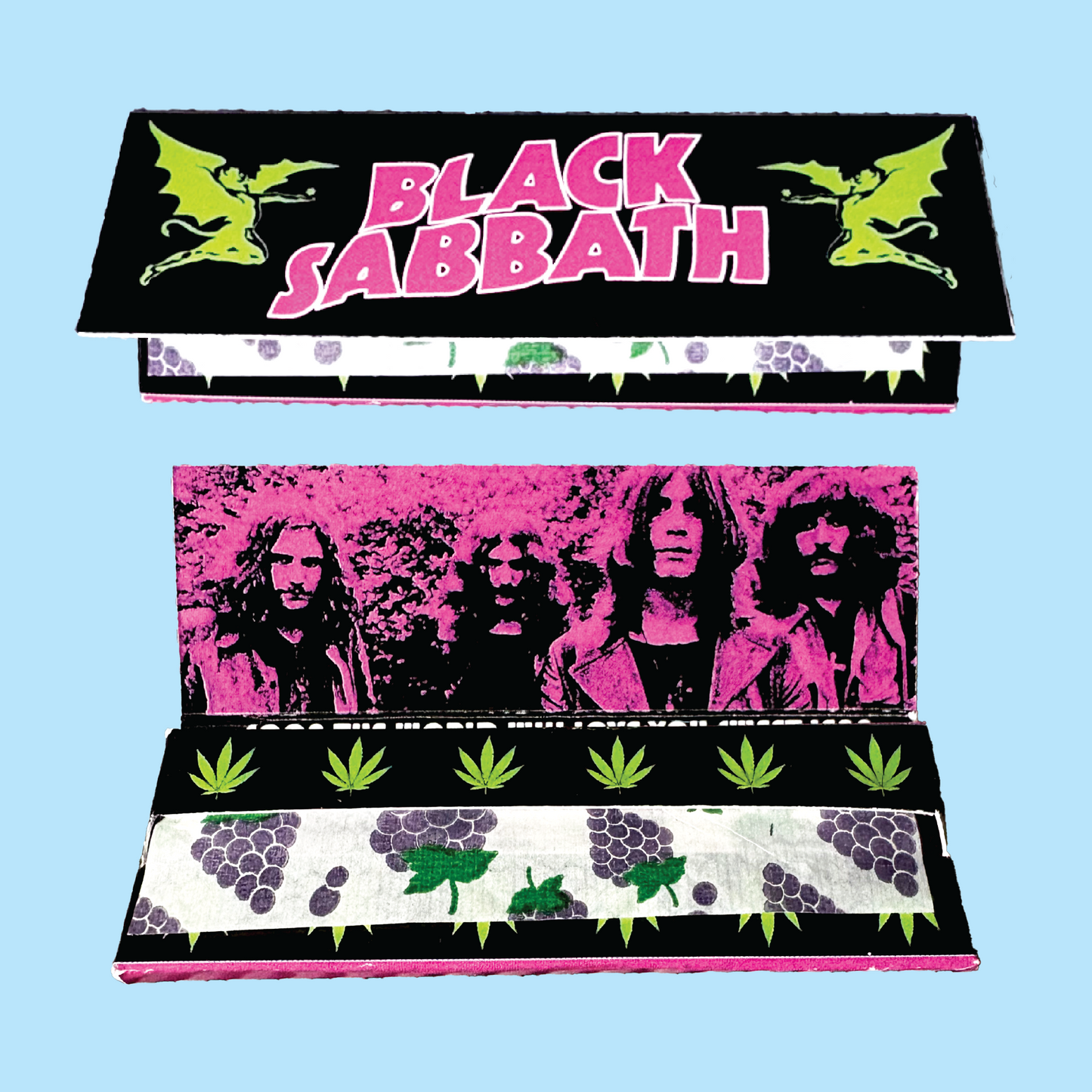 Black Sabbath Rolling Papers - Grape or Unflavored Black