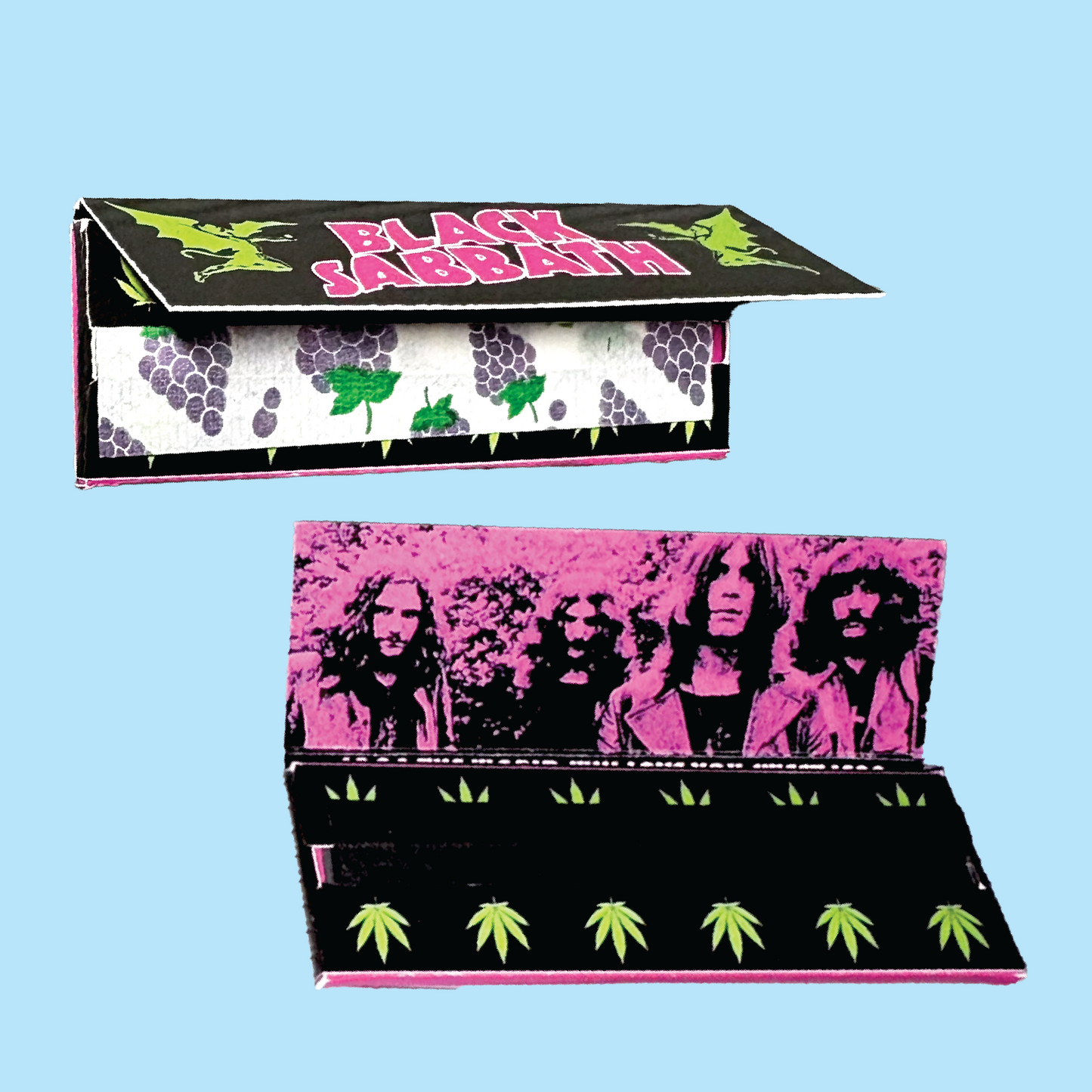 Black Sabbath Rolling Papers - Grape or Unflavored Black