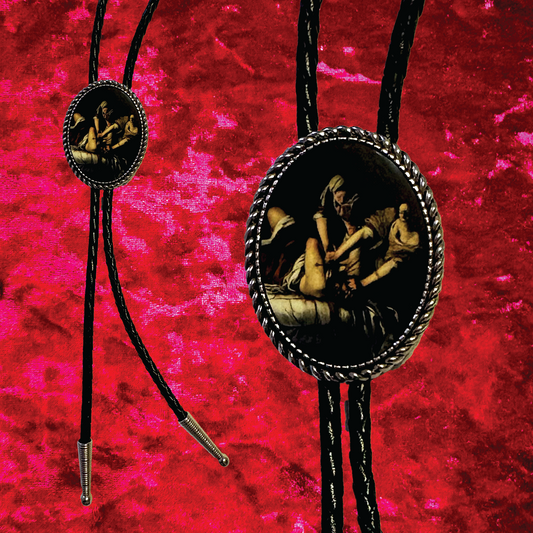 Judith Slaying Holofernes Leather Bolo Tie