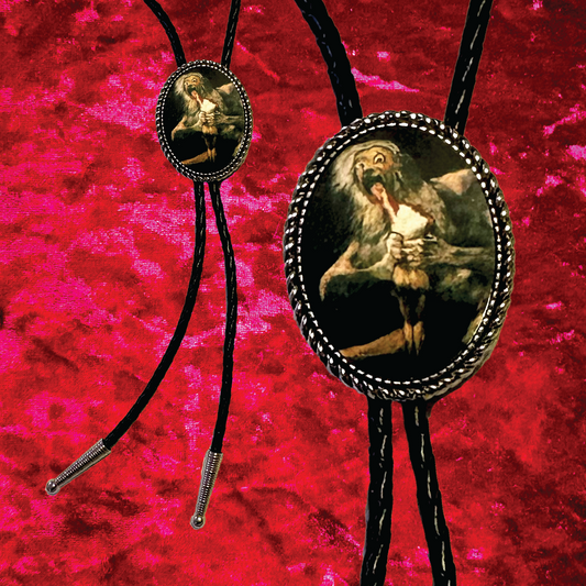 Saturn Devouring His Son Leather Bolo Tie