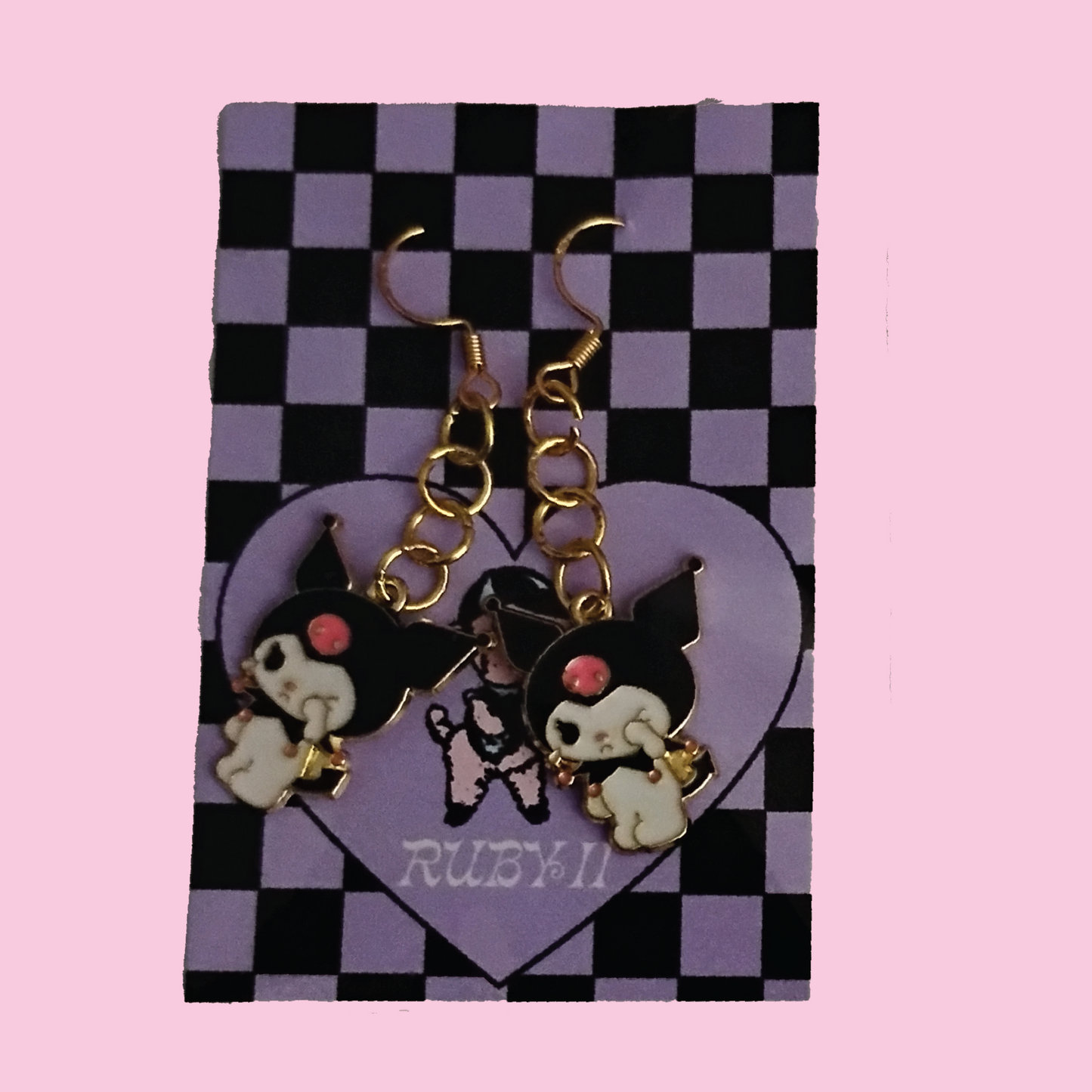 Grumpy Kuromi Earrings