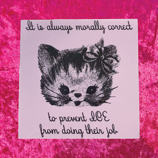 Morally Correct Sticker - Contribute to Carolina's GoFundMe