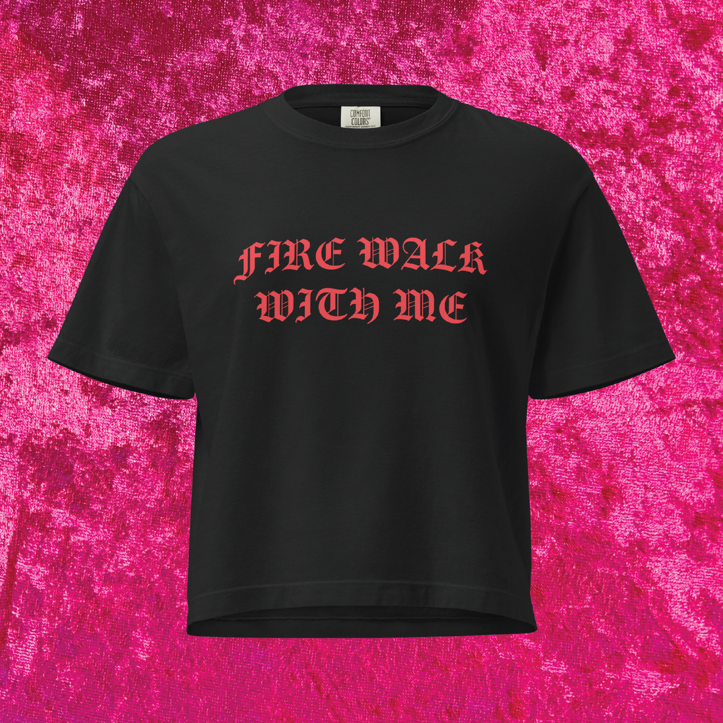 Fire Walk With Me Boxy Cropped Tee