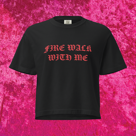 Fire Walk With Me Boxy Cropped Tee