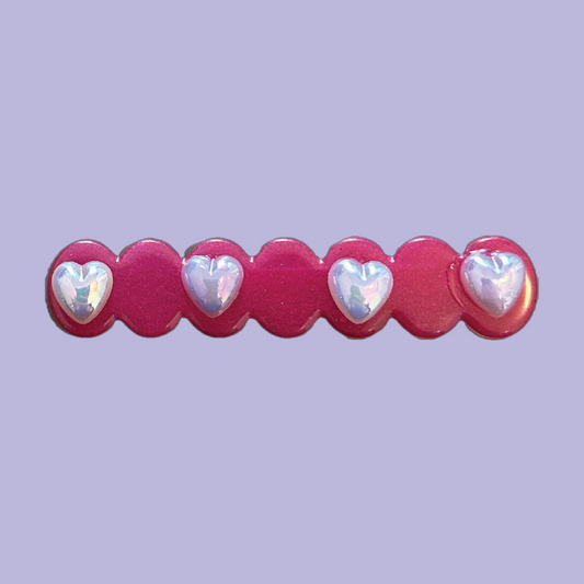 Pearl Heart Mini Clip