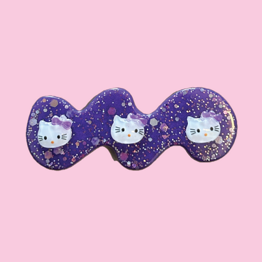 Hello Kitty Wavy Glitter Hair Clip