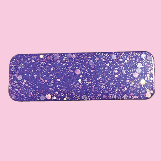 Purple Glitter Hair Clip