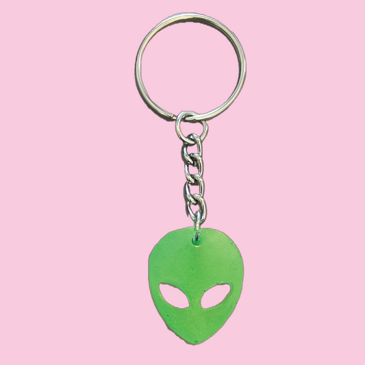 UV Reactive Alien Keychain