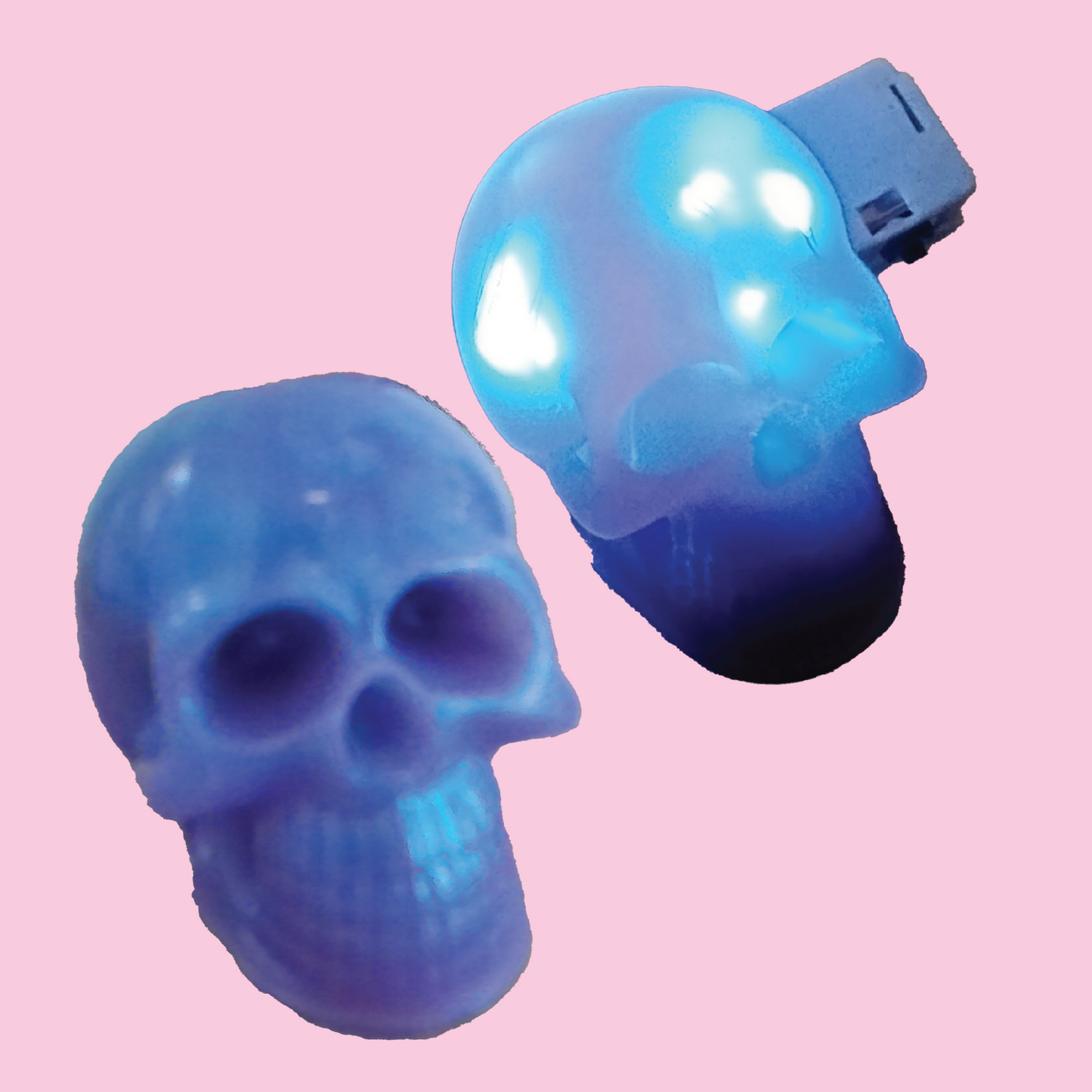 Blue Mini Skull Lamp