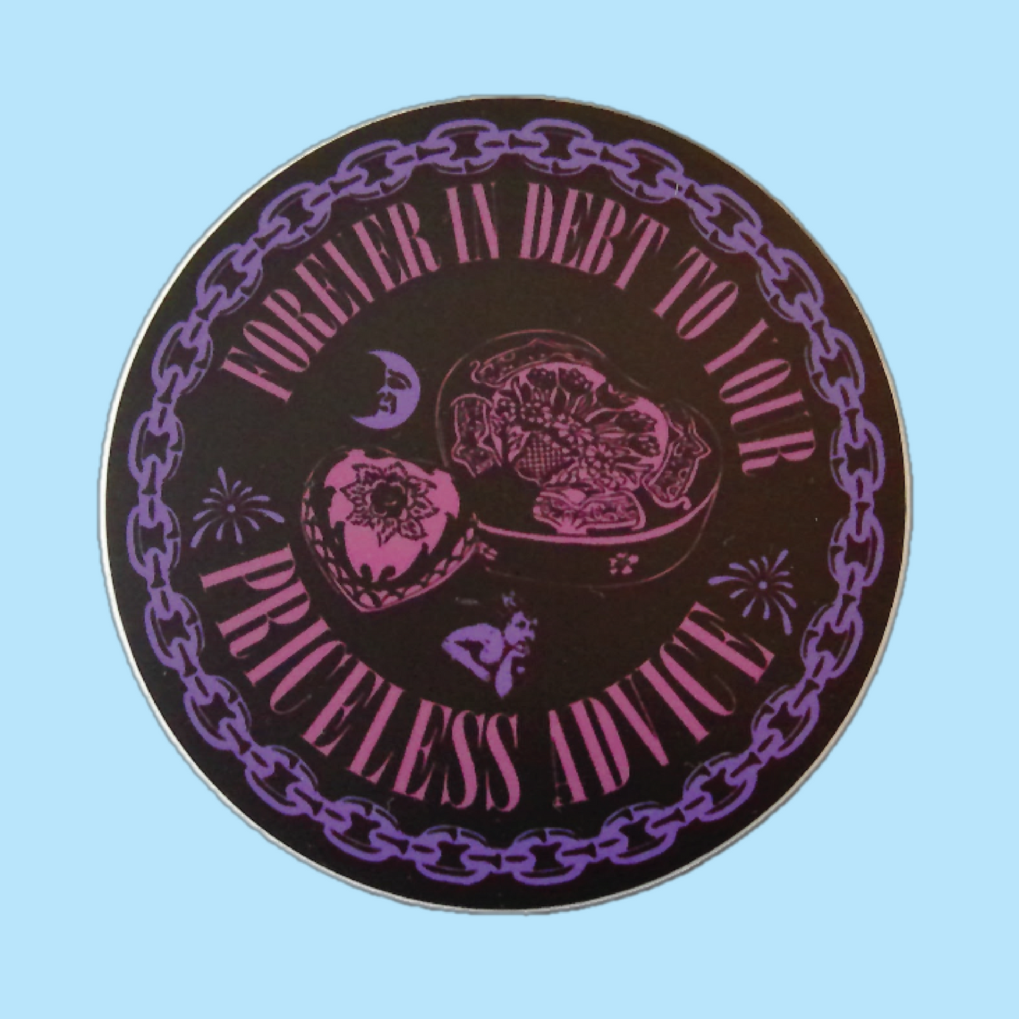 Nirvana Heart Shaped Box Circle Sticker