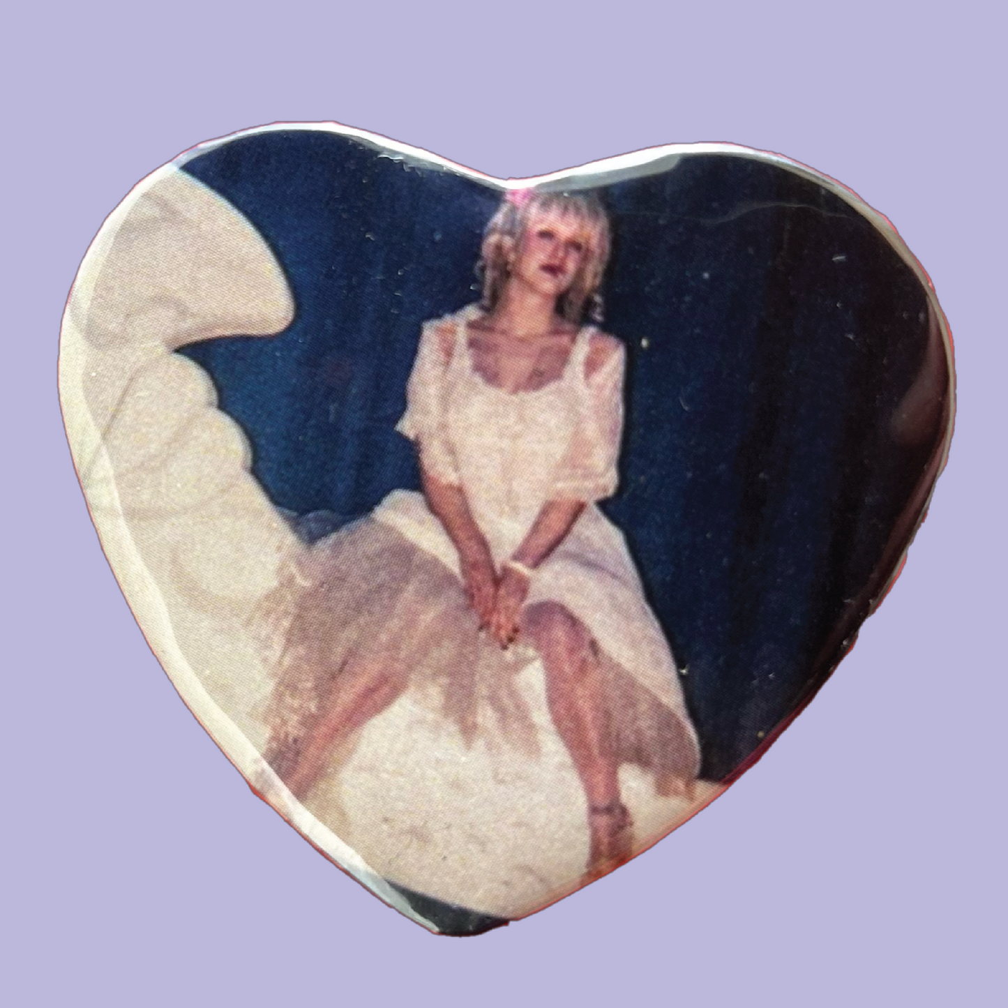 Courtney Love Paper Moon Heart Pinback Button