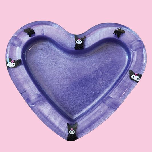 Purple Kuromi Heart Ashtray