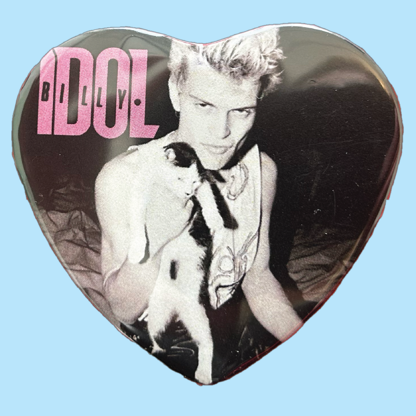 Billy Idol Heart Pinback Button