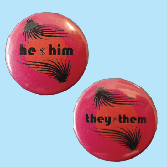 Sunset Pronoun Pin 1.25"