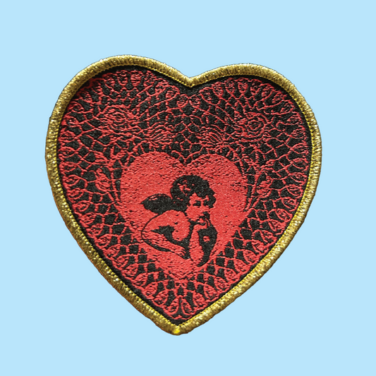 Woven Cherub Patch - Gold Edge