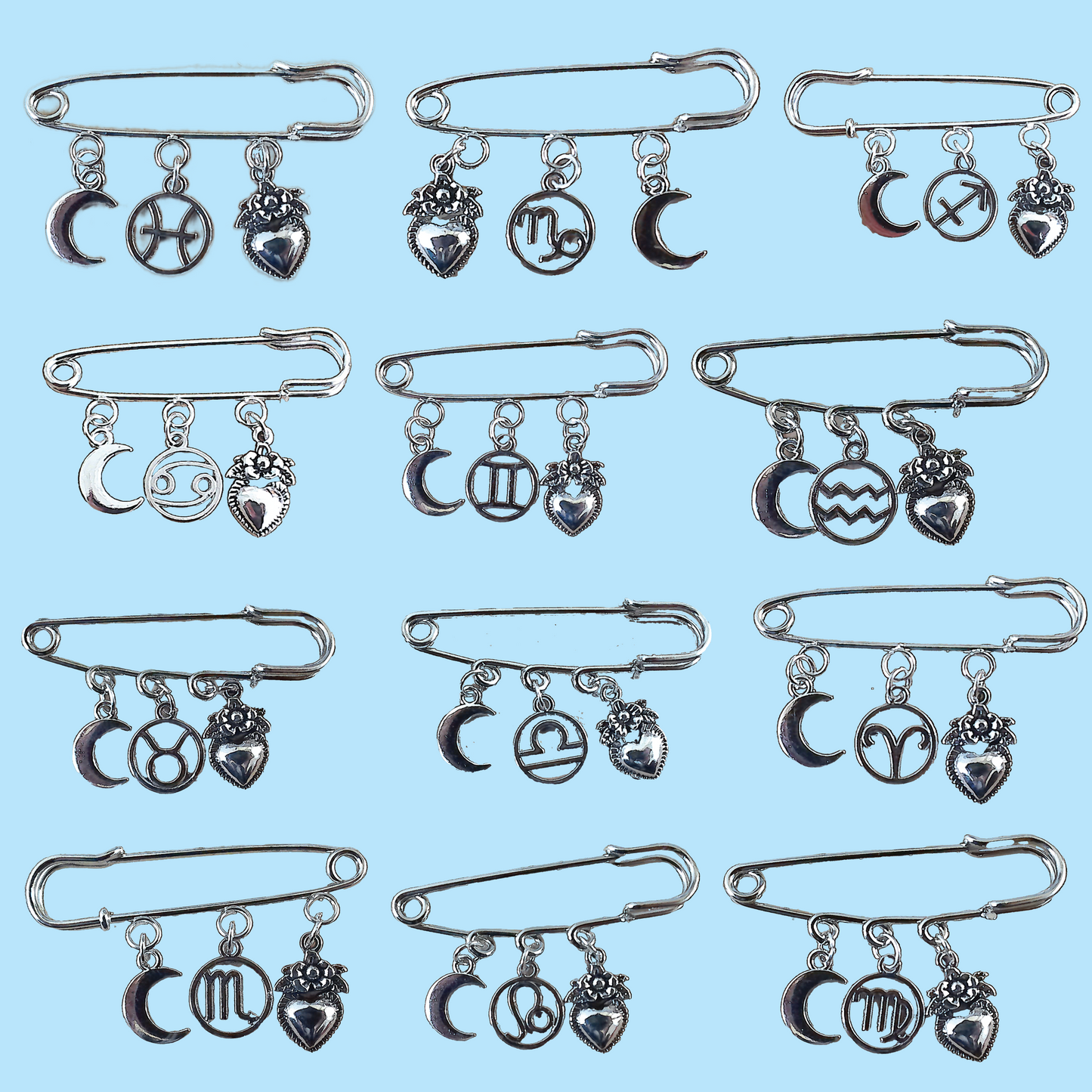 Astrology Charm Pin - Multiple Variants