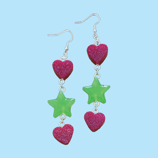 Heart & Star Earrings