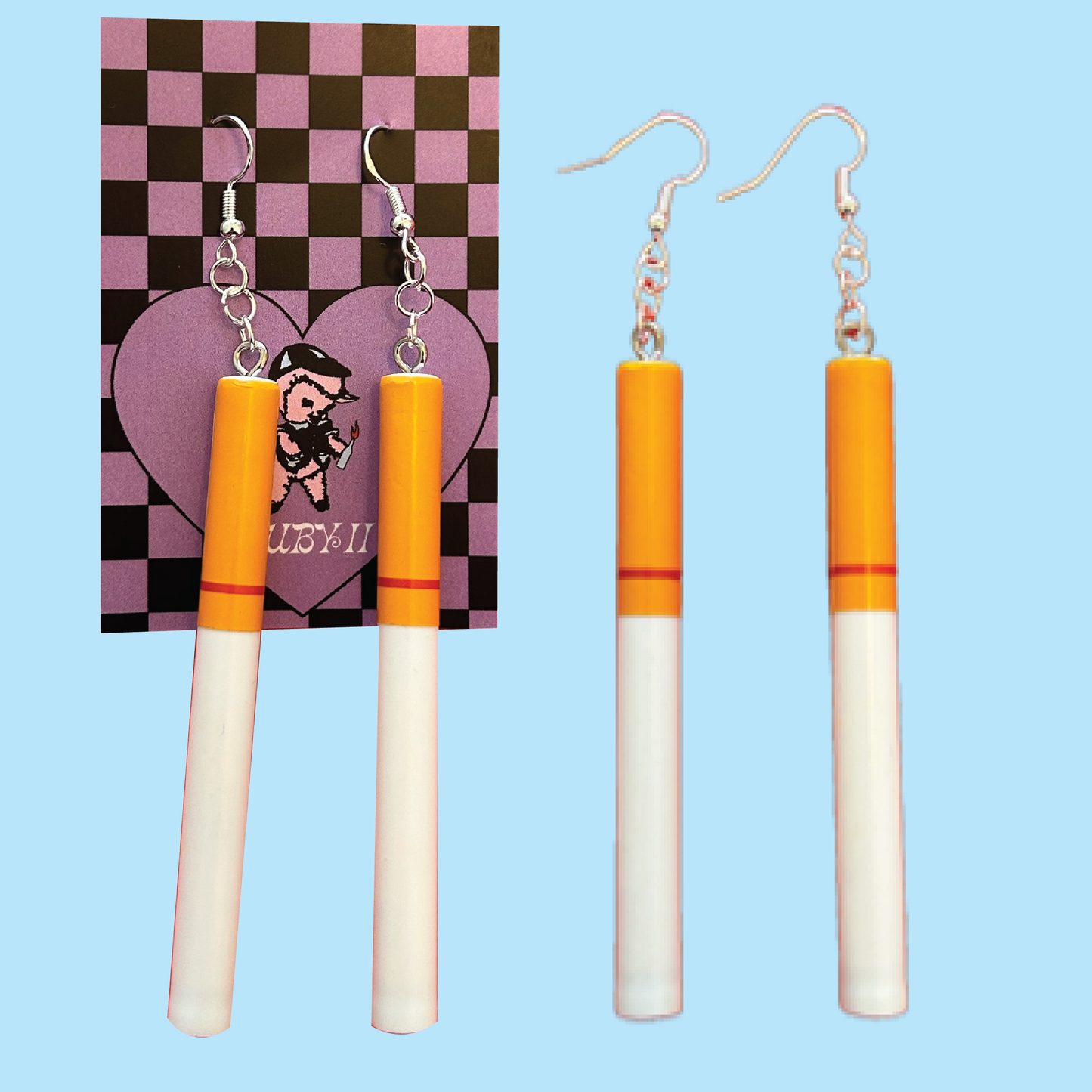 Cigarette Earrings