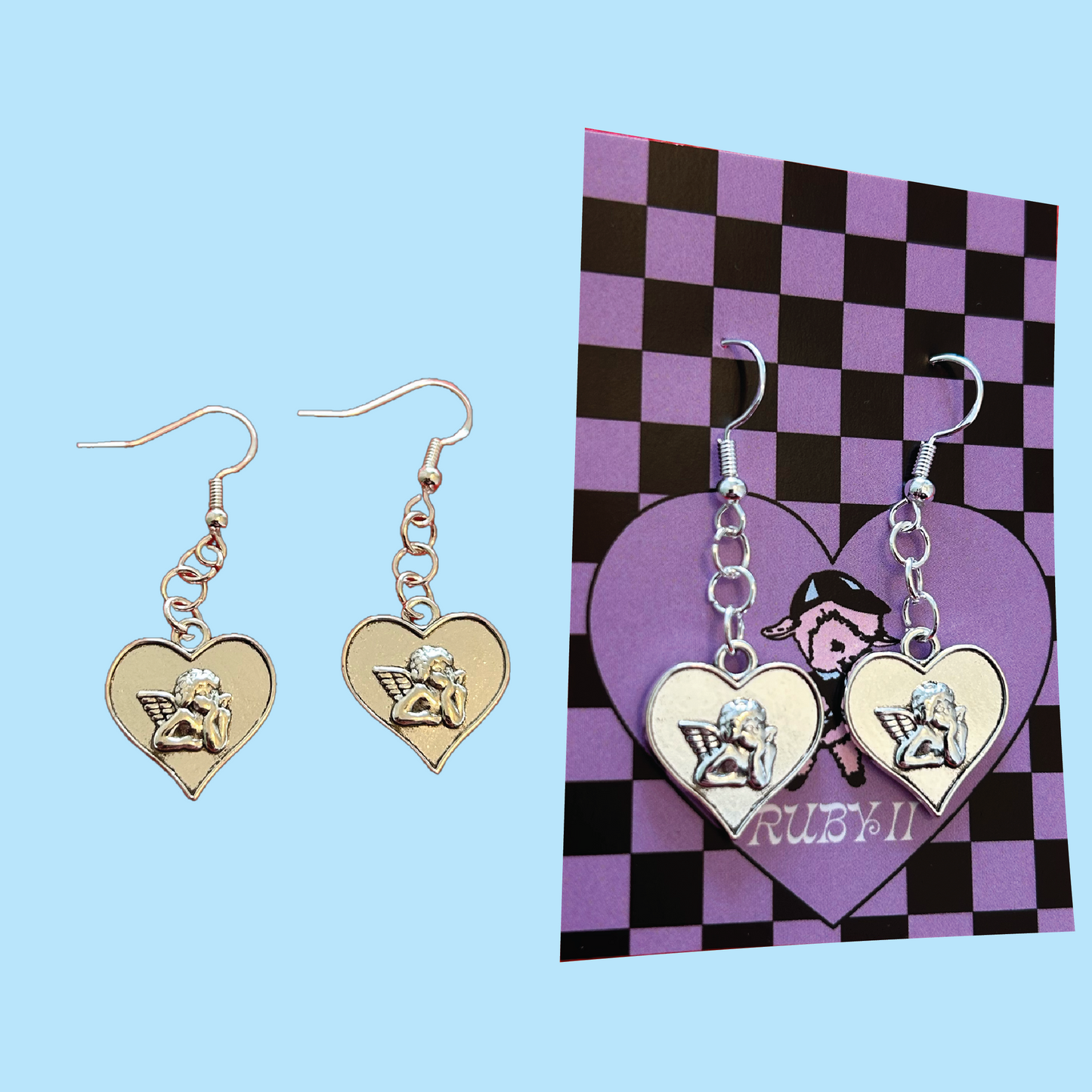 Cherub Heart Earrings