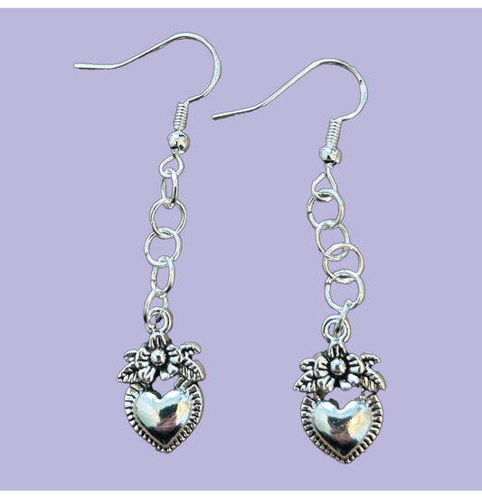 Heart Charm Earrings